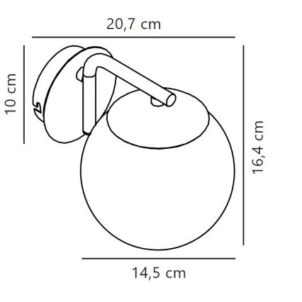 Nordlux - Nástenná lampa GRANT 1xE14/40W/230V zlatá