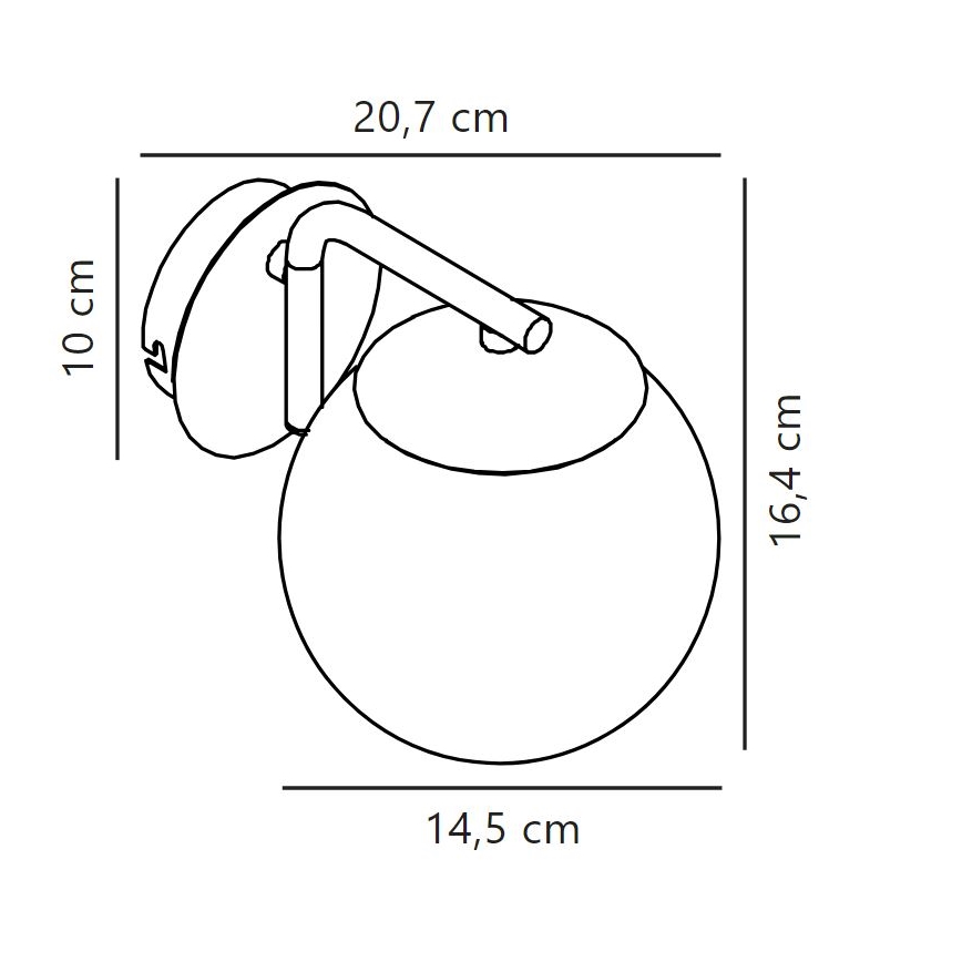 Nordlux - Nástenná lampa GRANT 1xE14/40W/230V zlatá
