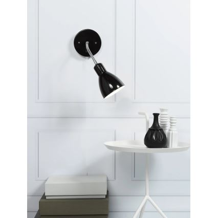 Nordlux - Nástenné flexibilné bodové svietidlo CYCLONE 1xE14/15W/230V čierna