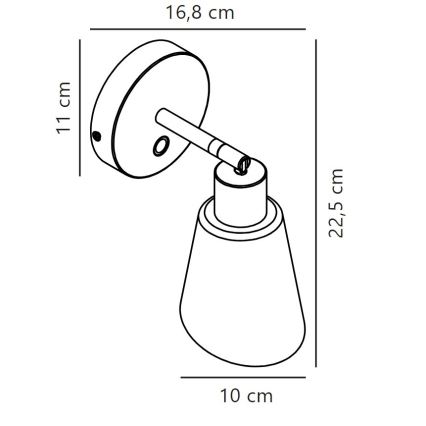 Nordlux - Nástenné bodové svietidlo MOLLI 1xE14/25W/230V