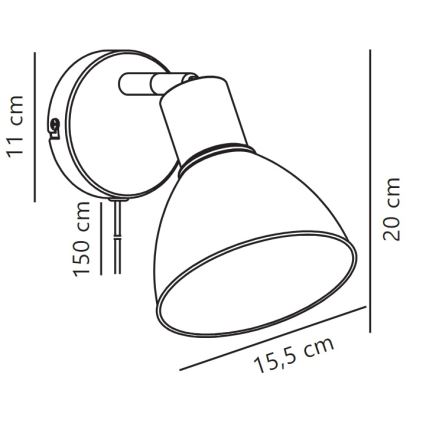 Nordlux - Nástenné bodové svietidlo POP 1xE27/18W/230V mintová
