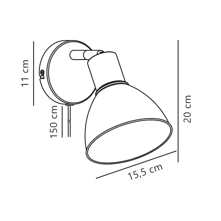 Nordlux - Nástenné bodové svietidlo POP 1xE27/18W/230V mintová