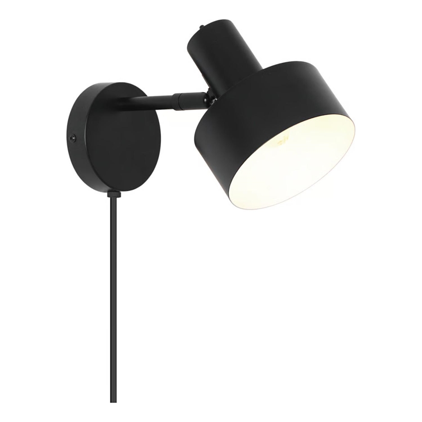 Nordlux - Nástenné svietidlo MATIS 1xE27/15W/230V čierna
