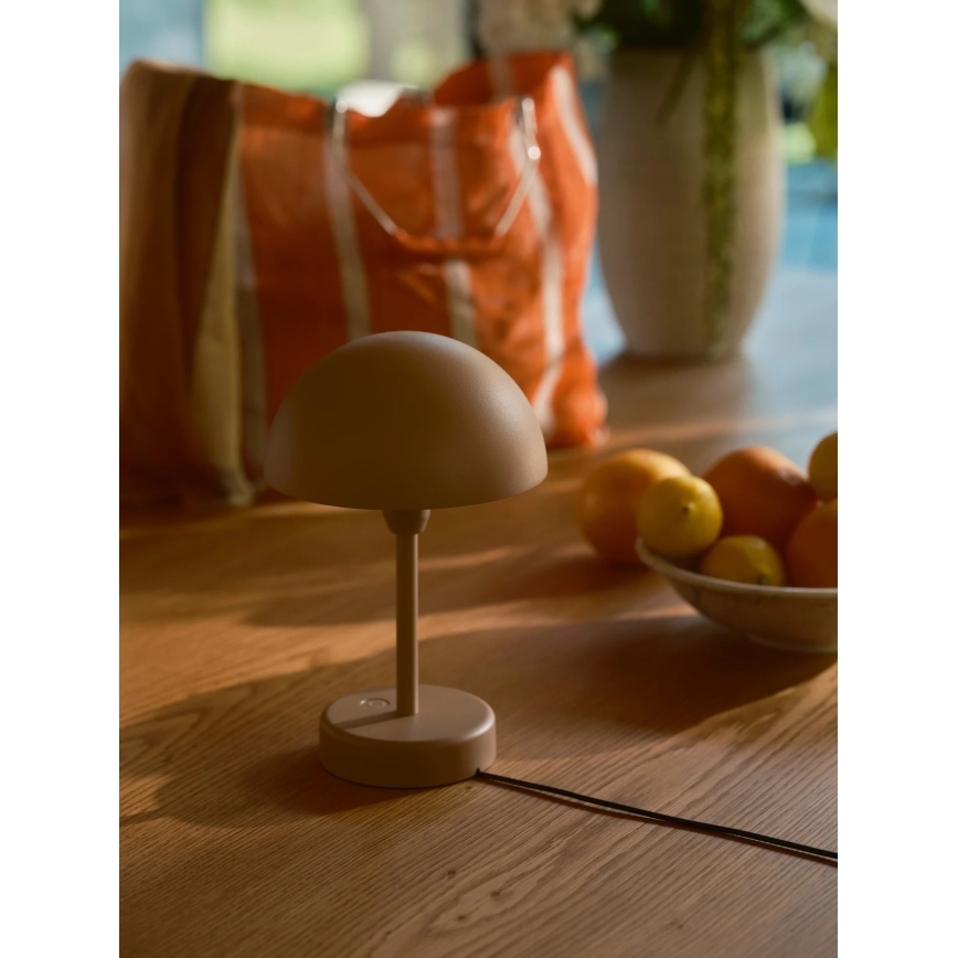 Nordlux - stmievateľná nabíjateľná vonkajšia LED stolová lampa ELLEN LED/2,8W/3,7V IP44 2200 mAh hnedá