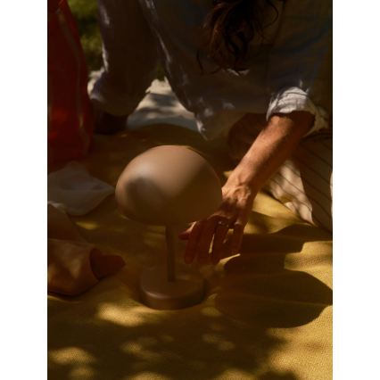 Nordlux - stmievateľná nabíjateľná vonkajšia LED stolová lampa ELLEN LED/2,8W/3,7V IP44 2200 mAh hnedá