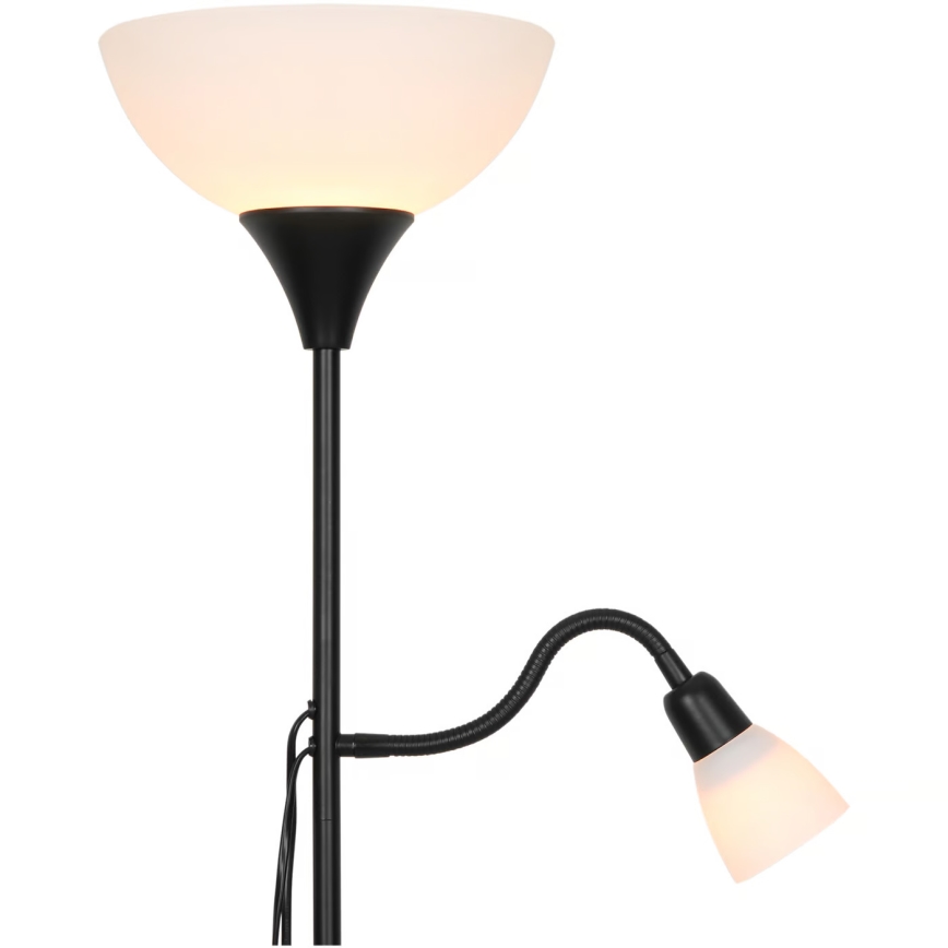 Nordlux - Stojacia lampa LAURIA 1xE27/40W/230V + 1xE14/15W čierna