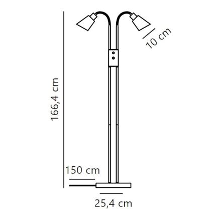 Nordlux - Stojacia lampa MOLLI 2xE14/25W/230V