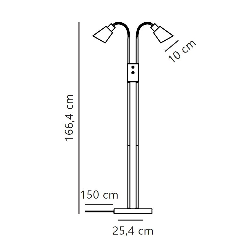 Nordlux - Stojacia lampa MOLLI 2xE14/25W/230V