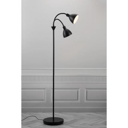 Nordlux - Stojacia lampa RAY 2xE14/25W/230V čierna