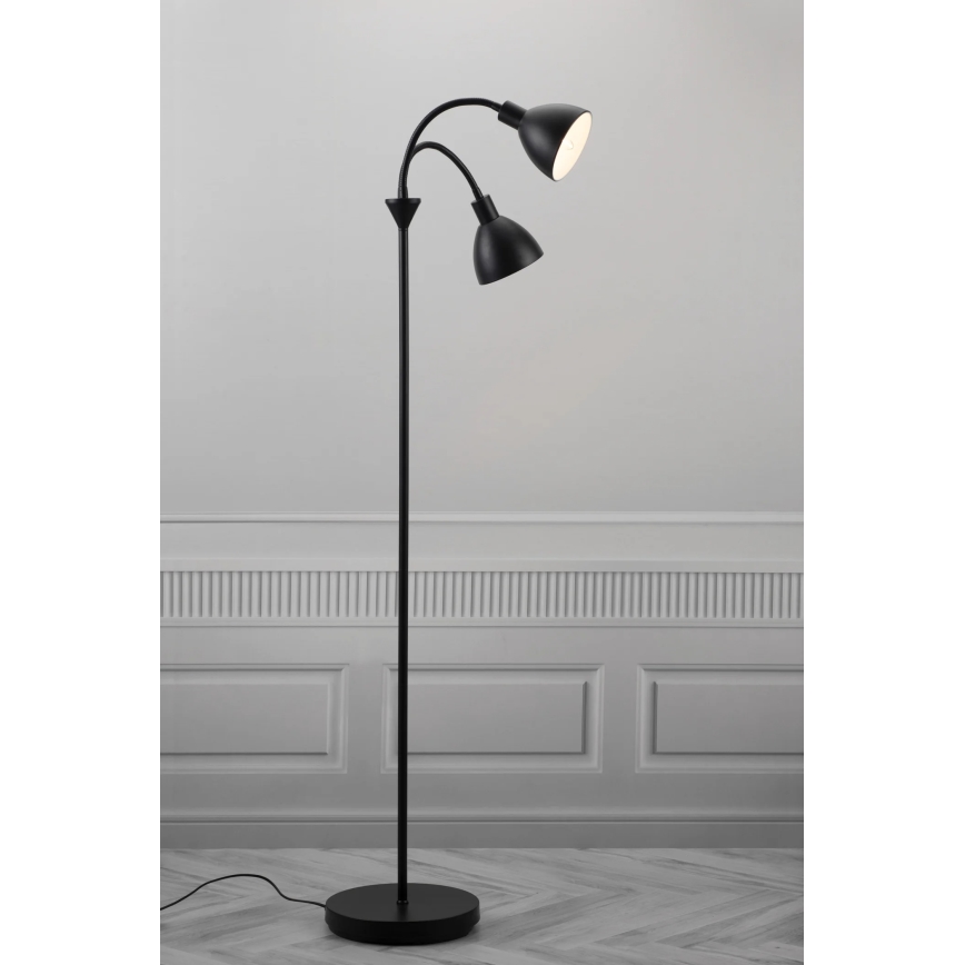 Nordlux - Stojacia lampa RAY 2xE14/25W/230V čierna
