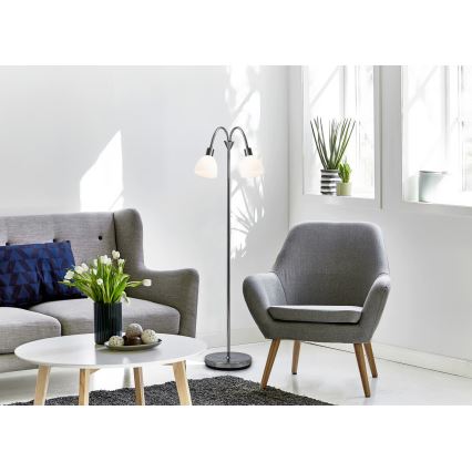 Nordlux - Stojacia lampa RAY 2xE14/25W/230V lesklý chróm