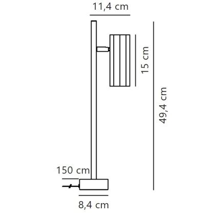 Nordlux - Stolná lampa ALANIS 1xGU10/15W/230V čierna