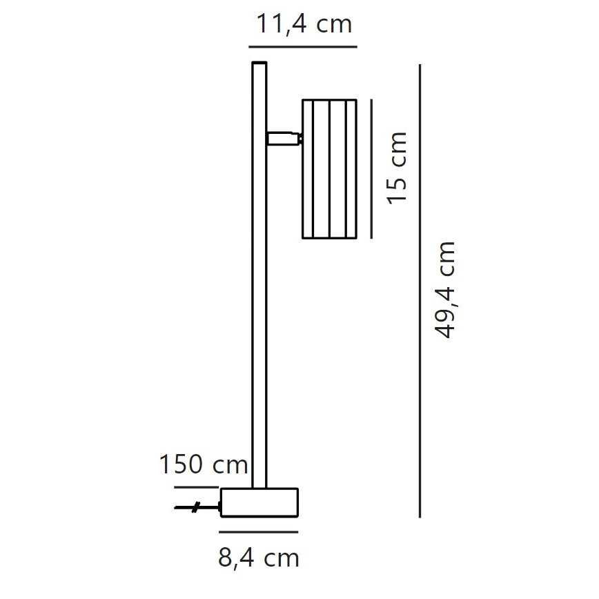 Nordlux - Stolná lampa ALANIS 1xGU10/15W/230V čierna