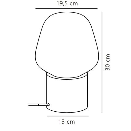Nordlux - Stolná lampa CHRISTINA 1xE27/25W/230V gumovník