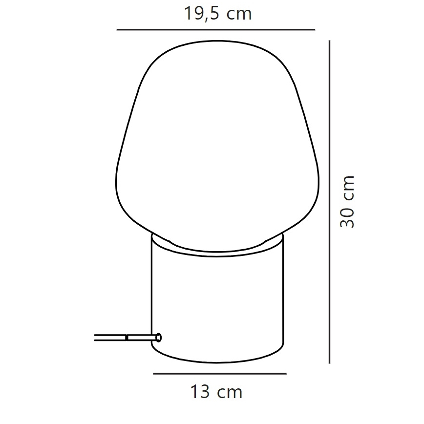 Nordlux - Stolná lampa CHRISTINA 1xE27/25W/230V gumovník
