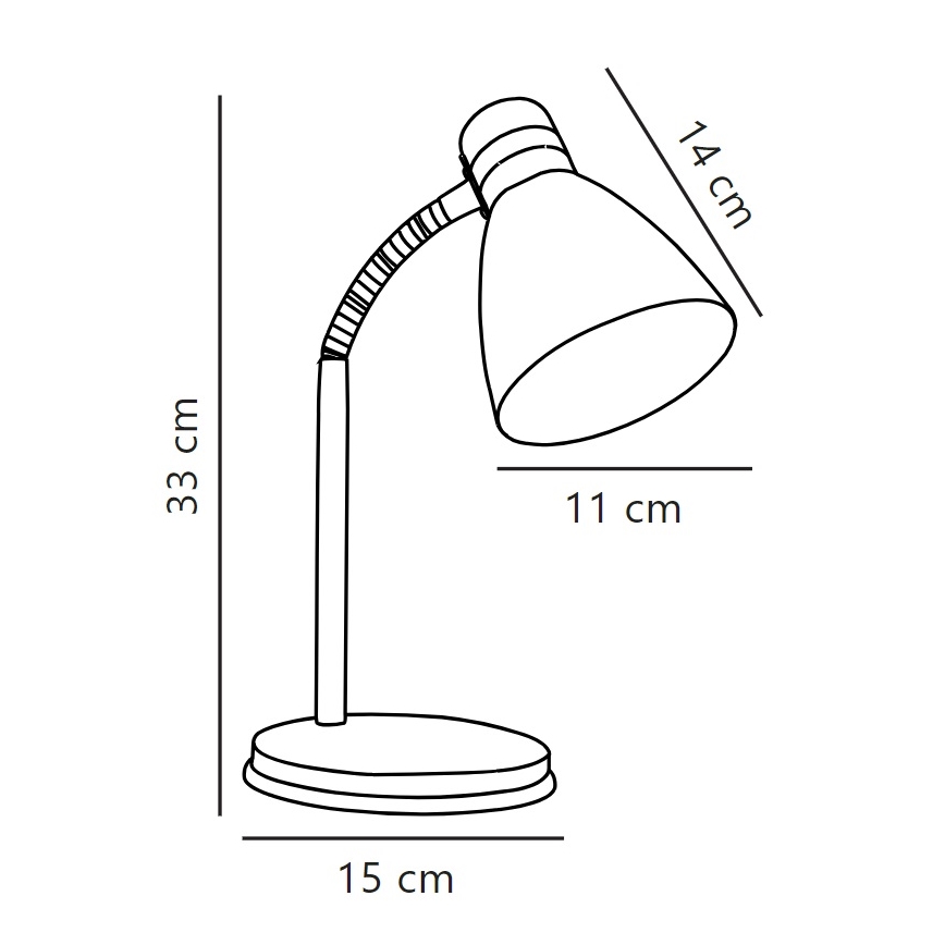Nordlux - Stolná lampa CYCLONE 1xE14/15W/230V biela
