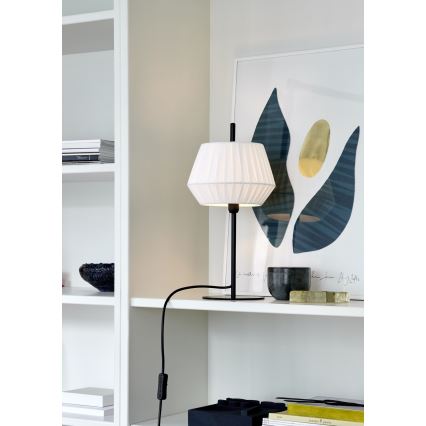 Nordlux - Stolná lampa DICTE 1xE14/40W/230V biela/čierna