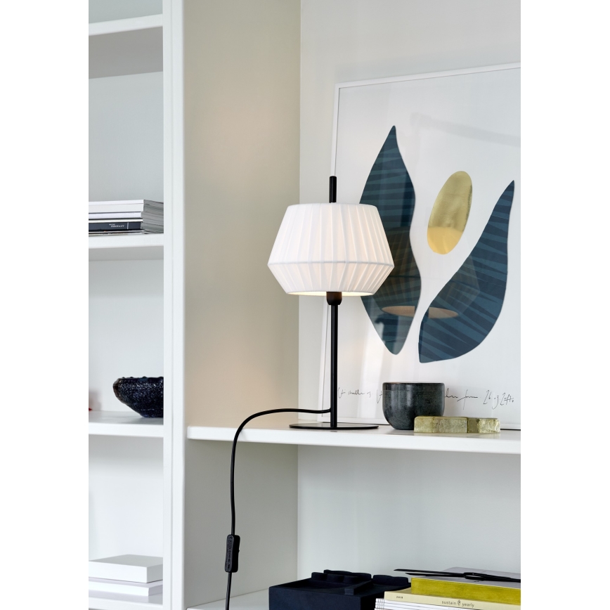 Nordlux - Stolná lampa DICTE 1xE14/40W/230V biela/čierna