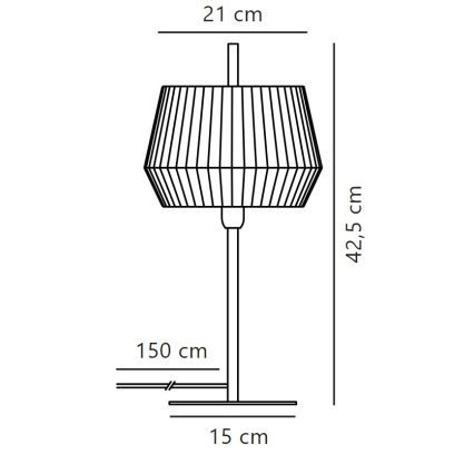 Nordlux - Stolná lampa DICTE 1xE14/40W/230V biela/čierna
