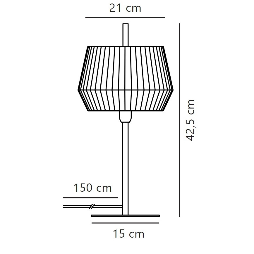 Nordlux - Stolná lampa DICTE 1xE14/40W/230V biela/čierna