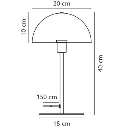 Nordlux - Stolná lampa ELLEN 1xE14/40W/230V biela