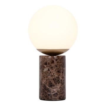 Nordlux - Stolná lampa LILLY 1xE14/25W/230V mramor/hnedá