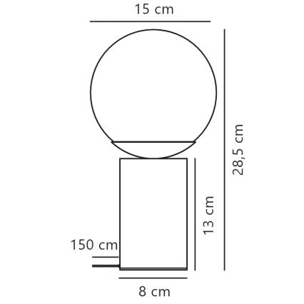 Nordlux - Stolná lampa LILLY 1xE14/25W/230V mramor/hnedá