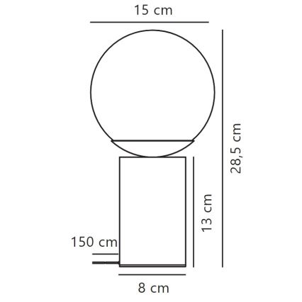 Nordlux - Stolná lampa LILLY 1xE14/25W/230V mramor/šedá