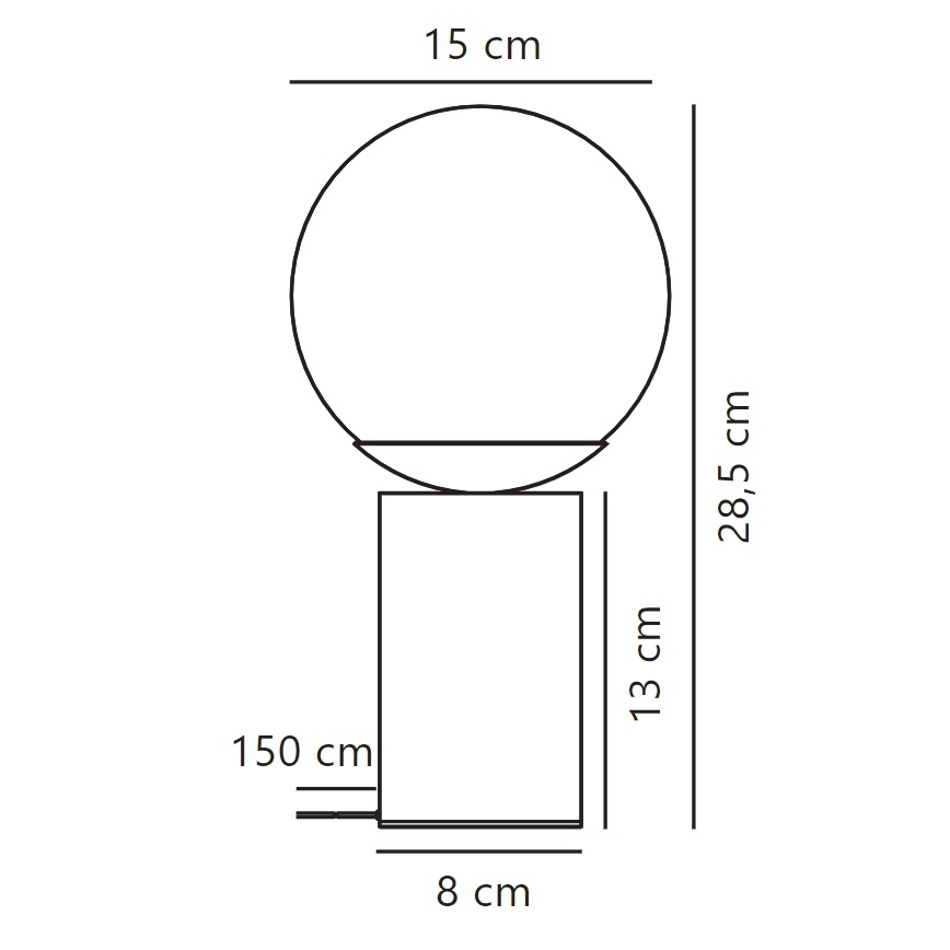 Nordlux - Stolná lampa LILLY 1xE14/25W/230V mramor/šedá