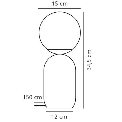 Nordlux - Stolná lampa NOTTI 1xE14/25W/230V šedá