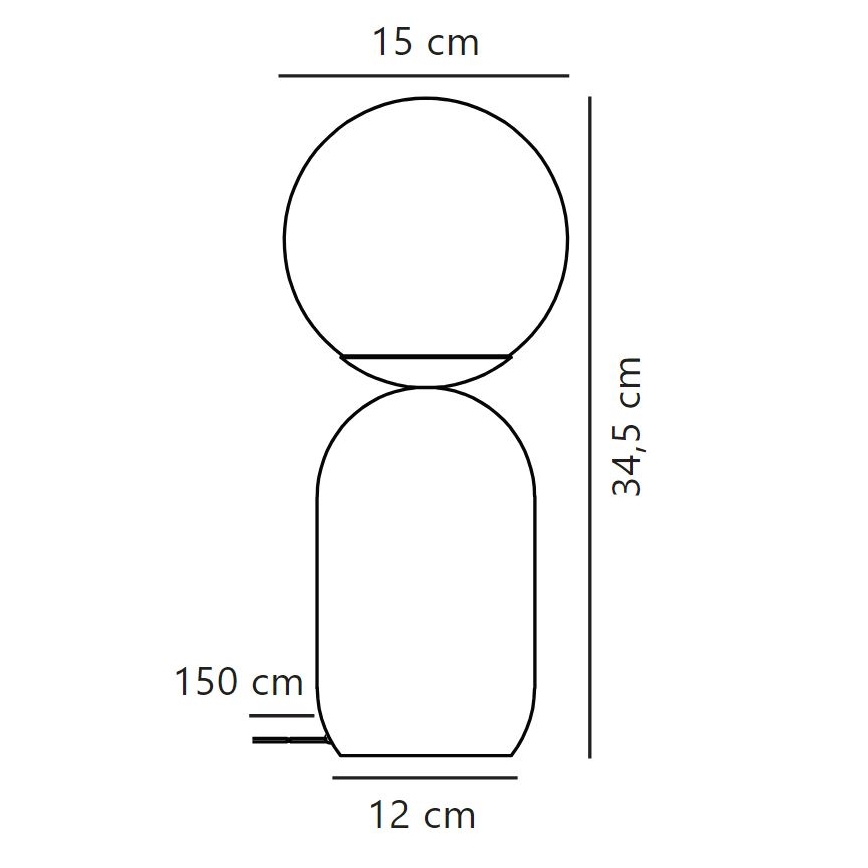 Nordlux - Stolná lampa NOTTI 1xE14/25W/230V šedá