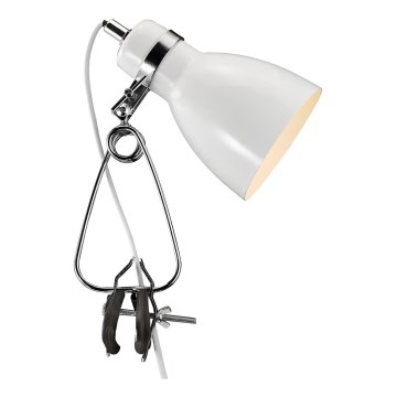 Nordlux - Stolná lampa s klipom CYCLONE 1xE14/15W/230V biela