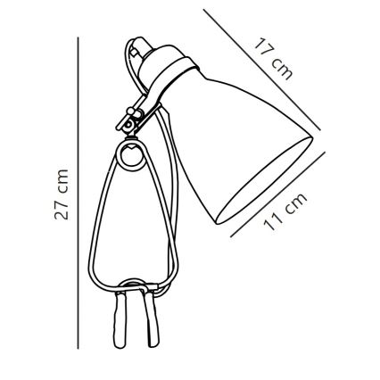 Nordlux - Stolná lampa s klipom CYCLONE 1xE14/15W/230V biela
