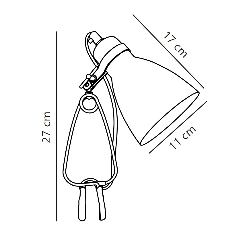 Nordlux - Stolná lampa s klipom CYCLONE 1xE14/15W/230V biela