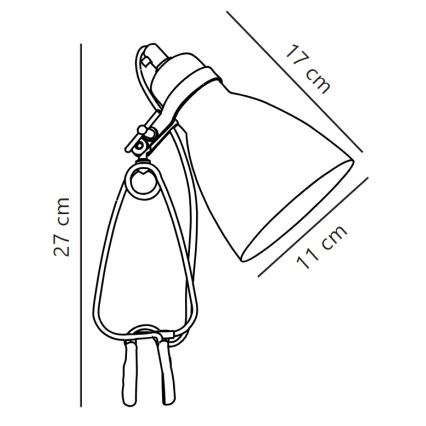 Nordlux - Stolná lampa s klipom CYCLONE 1xE14/15W/230V čierna