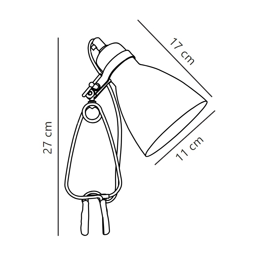 Nordlux - Stolná lampa s klipom CYCLONE 1xE14/15W/230V čierna