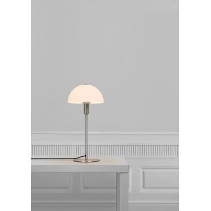 Nordlux - Stolová lampa ELLEN 1xE14/40W/230V matný chróm/biela