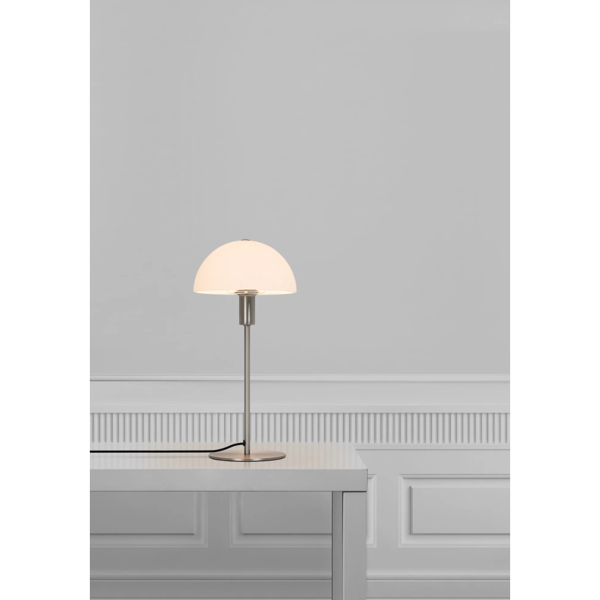 Nordlux - Stolová lampa ELLEN 1xE14/40W/230V matný chróm/biela