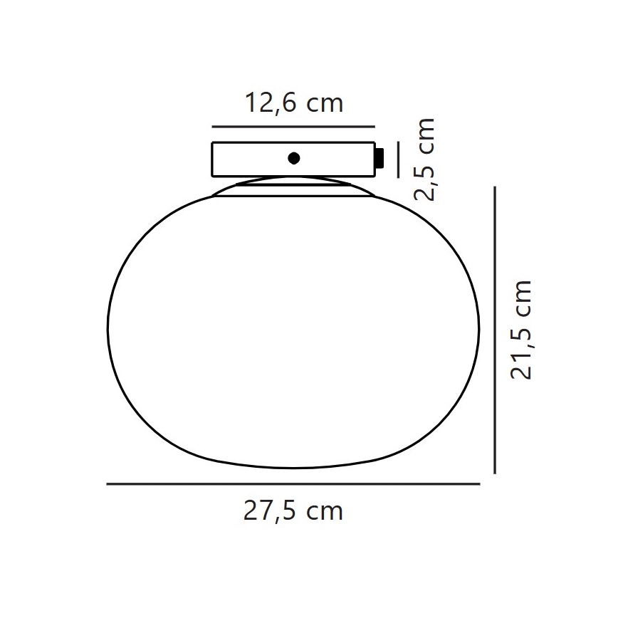 Nordlux - Stropné svietidlo ALTON 1xE27/25W/230V pr. 27,5 cm dymová