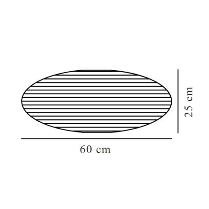 Nordlux - Tienidlo k lustru VILLO E27 pr. 60 cm hnedá