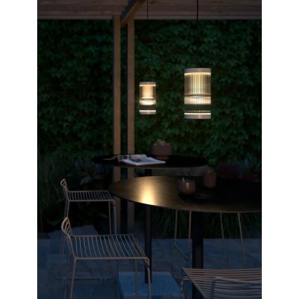 Nordlux - Vonkajší luster na lanku COUPAR 1xE27/25W/230V IP33 krémová