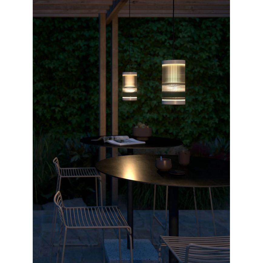 Nordlux - Vonkajší luster na lanku COUPAR 1xE27/25W/230V IP33 krémová