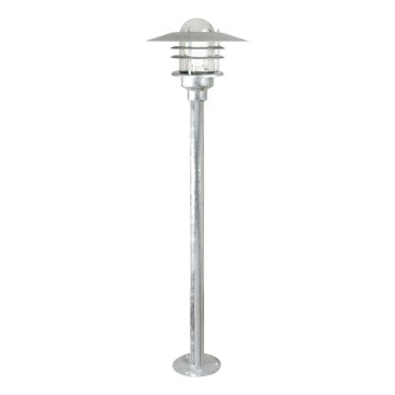 Nordlux - Vonkajšia lampa AGGER 1xE27/60W/230V IP54 strieborná 83 cm