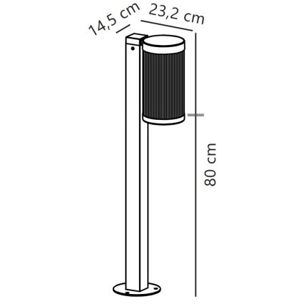 Nordlux - Vonkajšia lampa COUPAR 1xE27/25W/230V IP54 80 cm biela