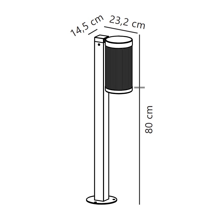 Nordlux - Vonkajšia lampa COUPAR 1xE27/25W/230V IP54 80 cm biela