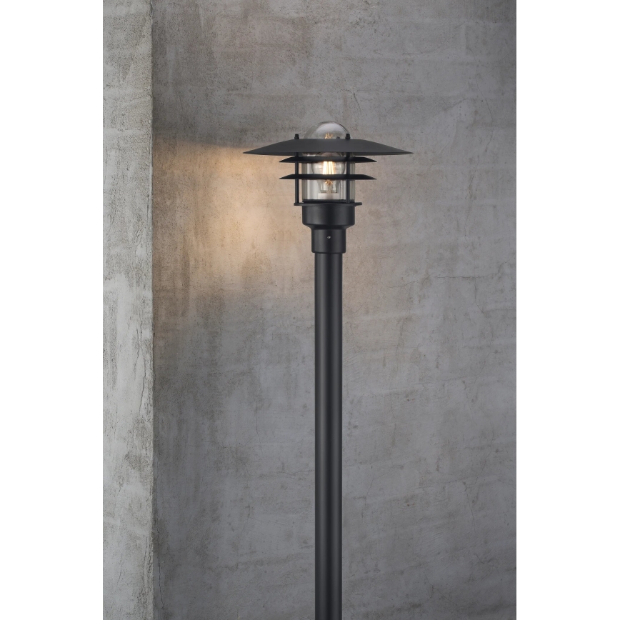 Nordlux - Vonkajšia lampa LONSTRUP 1xE27/60W/230V IP44 čierna 116 cm