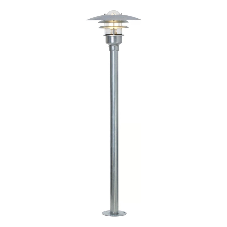 Nordlux - Vonkajšia lampa LONSTRUP 1xE27/60W/230V IP44 matný chróm 116 cm