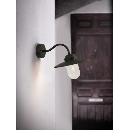Nordlux - Vonkajšia nástenná lampa LUXEMBOURG 1xE27/60W/230V IP54 čierna