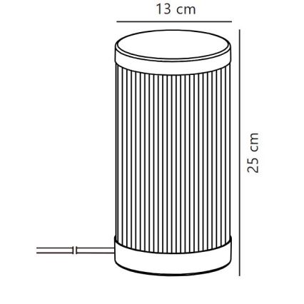Nordlux - Vonkajšia stolná lampa COUPAR 1xE27/25W/230V čierna