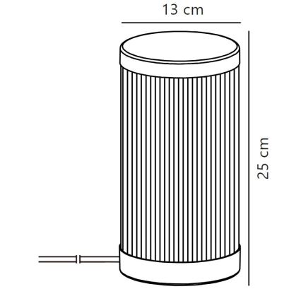 Nordlux - Vonkajšia stolná lampa COUPAR 1xE27/25W/230V IP54 béžová